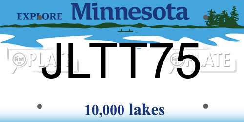 JLTT75 Minnesota License Plate
