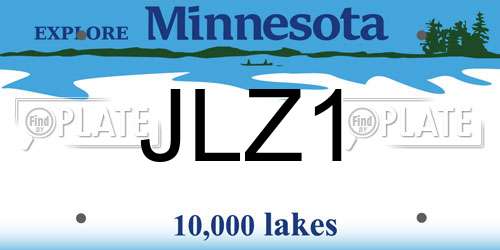 JLZ1 Minnesota License Plate
