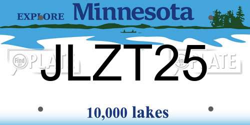 JLZT25 Minnesota License Plate