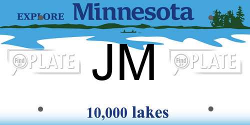 JM Minnesota License Plate