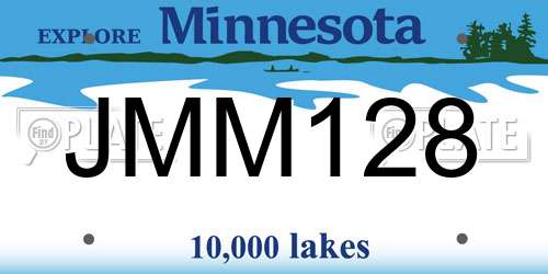 JMM128 Minnesota License Plate