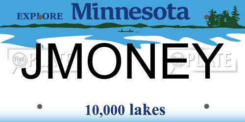 JMONEY Minnesota License Plate