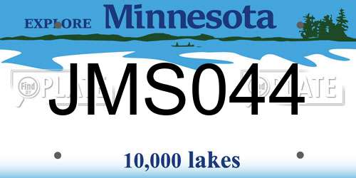 JMS044 Minnesota License Plate