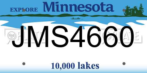 JMS4660 Minnesota License Plate
