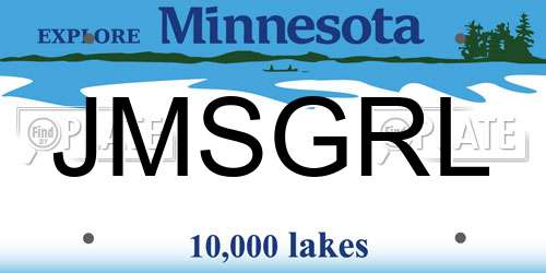 JMSGRL Minnesota License Plate