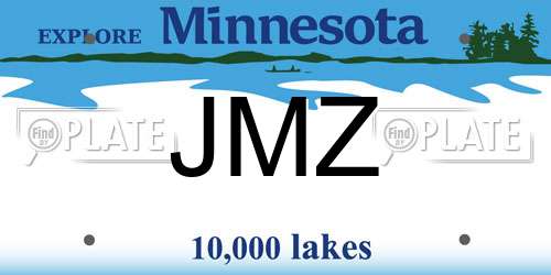 JMZ Minnesota License Plate