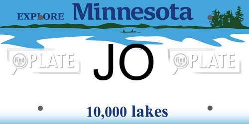 JO Minnesota License Plate