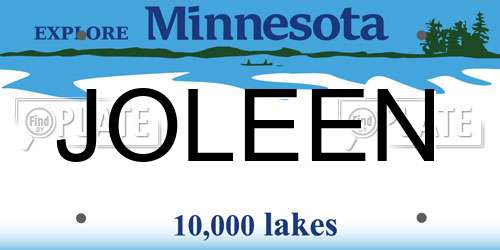 JOLEEN Minnesota License Plate