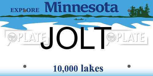 JOLT Minnesota License Plate