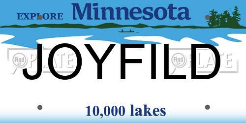 JOYFILD Minnesota License Plate