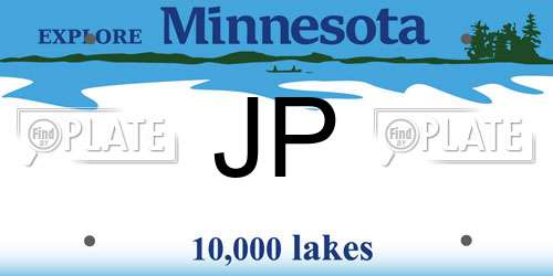 JP Minnesota License Plate