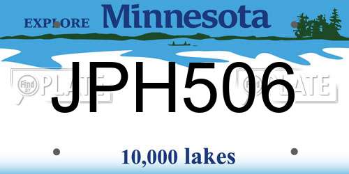 JPH506 Minnesota License Plate