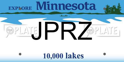 JPRZ Minnesota License Plate