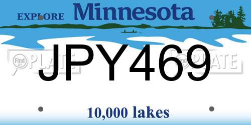 JPY469 Minnesota License Plate