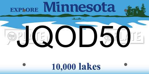 JQOD50 Minnesota License Plate