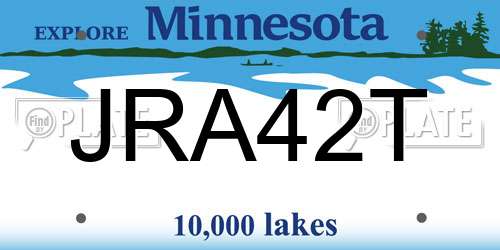 JRA42T Minnesota License Plate