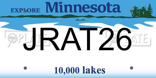 JRAT26 Minnesota License Plate