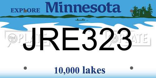 JRE323 Minnesota License Plate