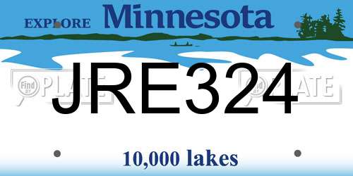 JRE324 Minnesota License Plate