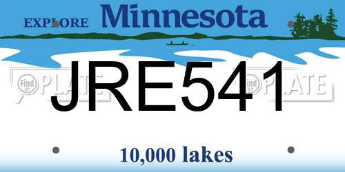 JRE541 Minnesota License Plate