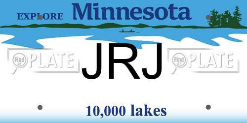 JRJ Minnesota License Plate