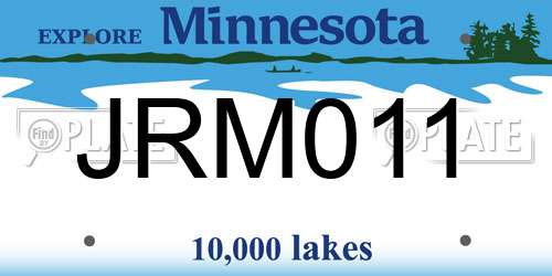 JRM011 Minnesota License Plate