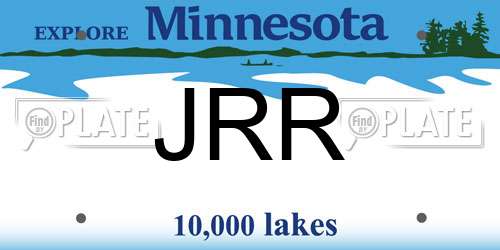 JRR Minnesota License Plate
