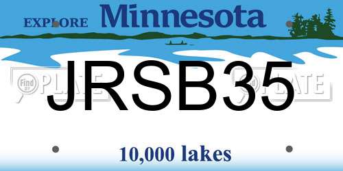 JRSB35 Minnesota License Plate