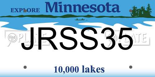 JRSS35 Minnesota License Plate