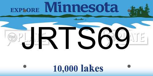 JRTS69 Minnesota License Plate