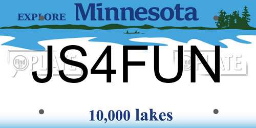 JS4FUN Minnesota License Plate