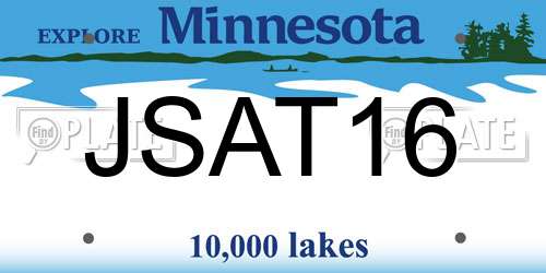 JSAT16 Minnesota License Plate