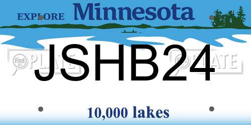 JSHB24 Minnesota License Plate