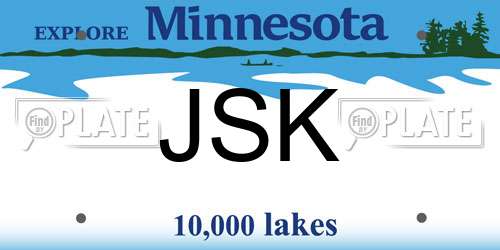 JSK Minnesota License Plate