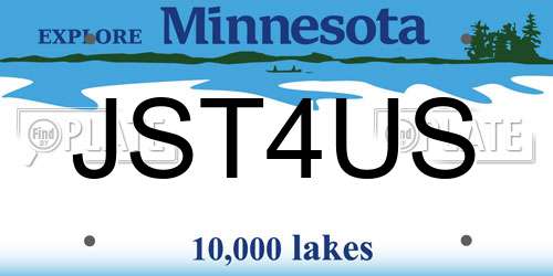 JST4US Minnesota License Plate