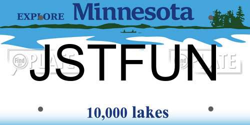 JSTFUN Minnesota License Plate