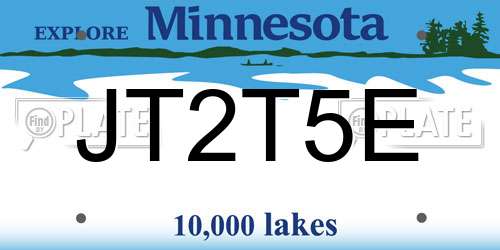 JT2T5E Minnesota License Plate