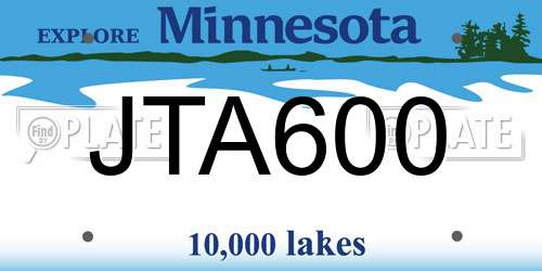 JTA600 Minnesota License Plate