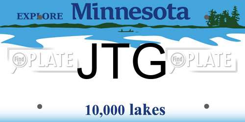 JTG Minnesota License Plate