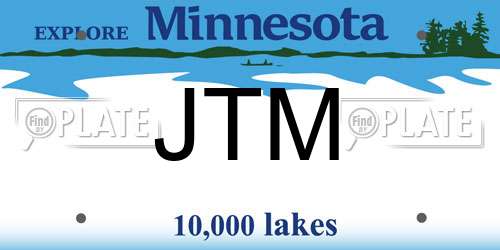 JTM Minnesota License Plate