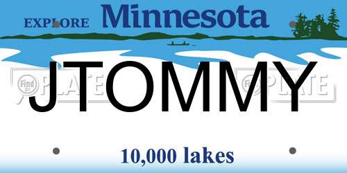JTOMMY Minnesota License Plate