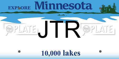 JTR Minnesota License Plate