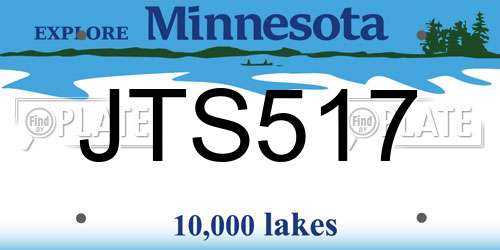 JTS517 Minnesota License Plate