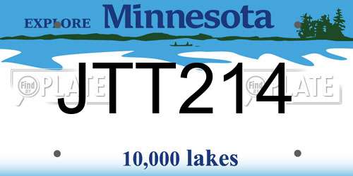 JTT214 Minnesota License Plate