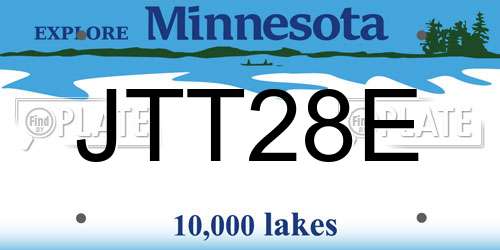 JTT28E Minnesota License Plate