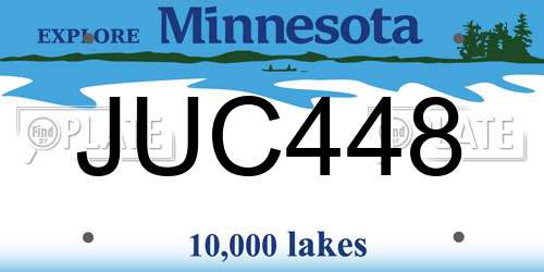 JUC448 Minnesota License Plate