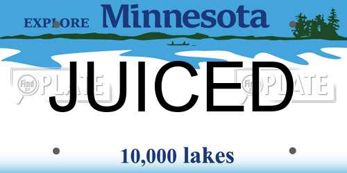 JUICED Minnesota License Plate