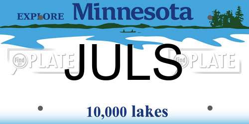 JULS Minnesota License Plate