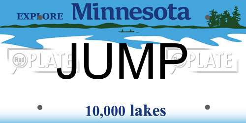 JUMP Minnesota License Plate