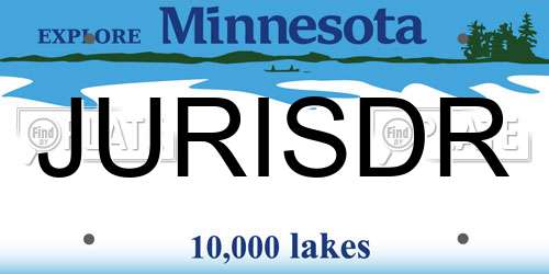 JURISDR Minnesota License Plate